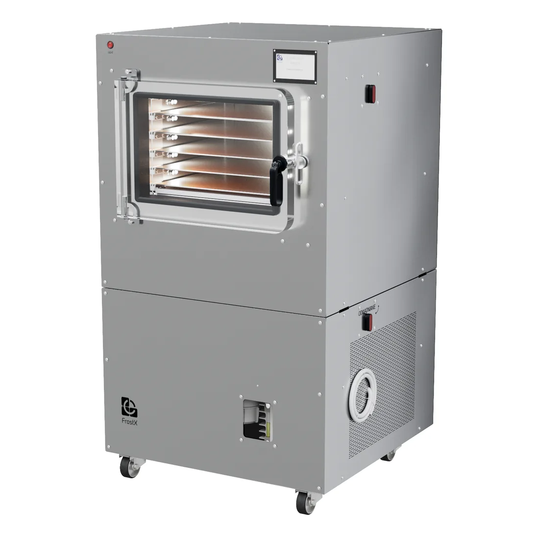 FrostX 10 — Liofilizador compacto, Aço inoxidável