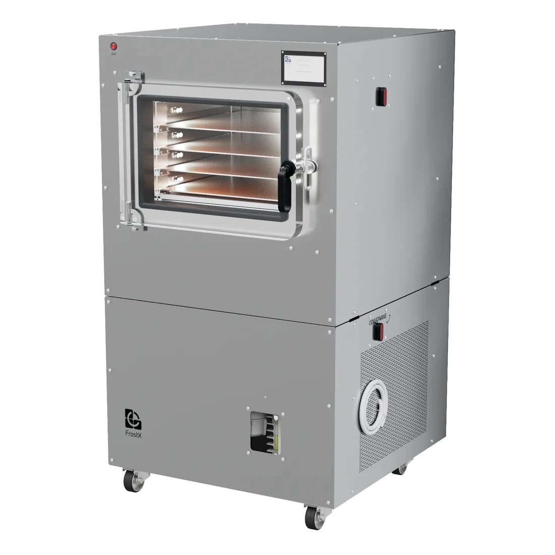 FrostX 7 — Liofilizador compacto, Aço inoxidável
