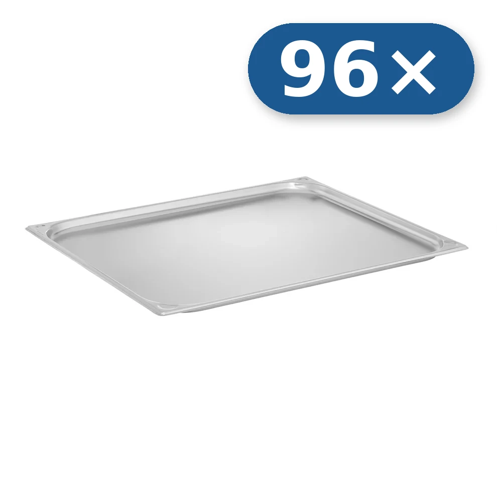 96× Tabuleiro de aço inoxidável GN 2/1 20 mm para LEO-300